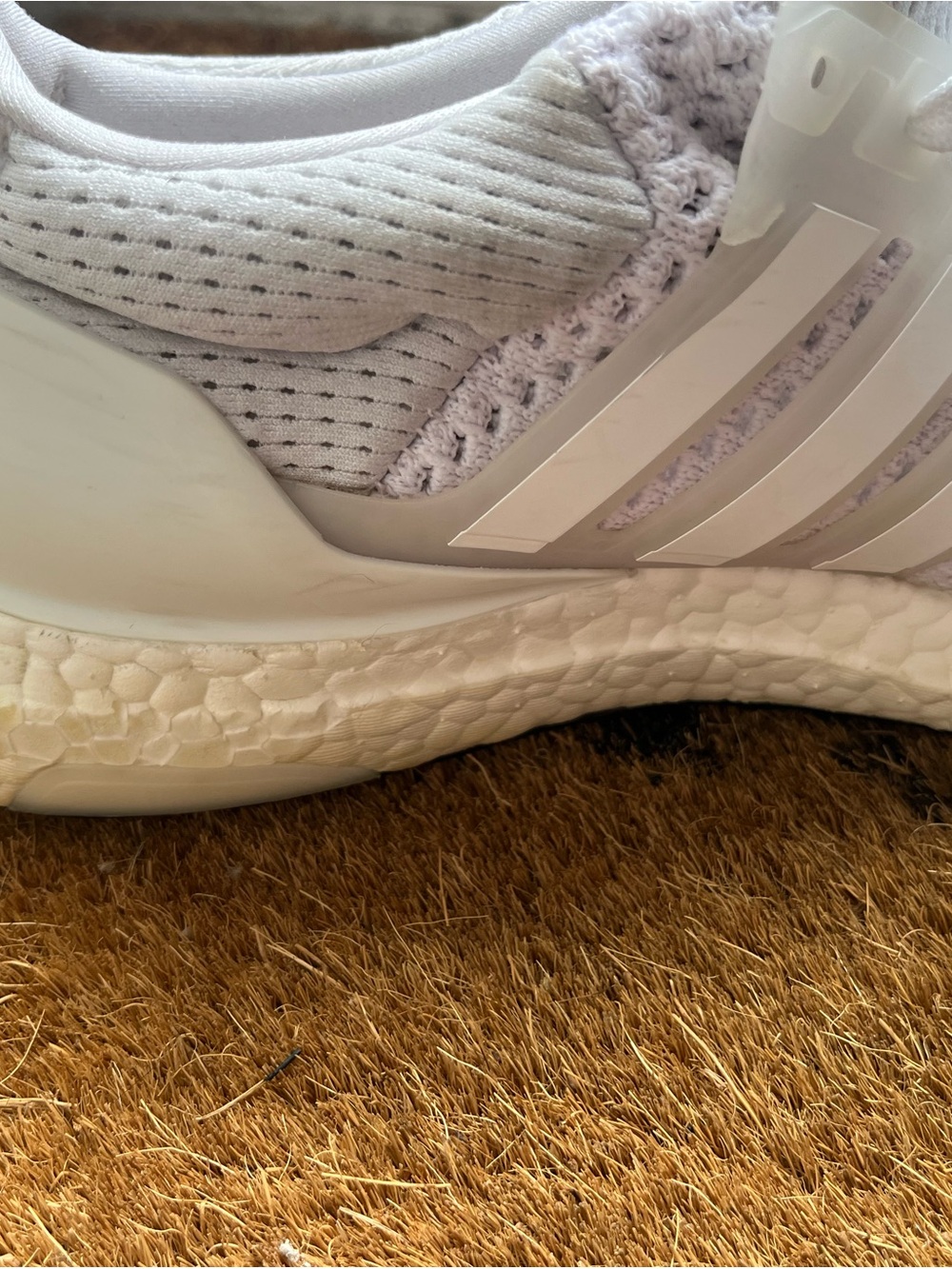adidas White Knit Ultraboost Athletic Sneakers - Picture 4 of 10